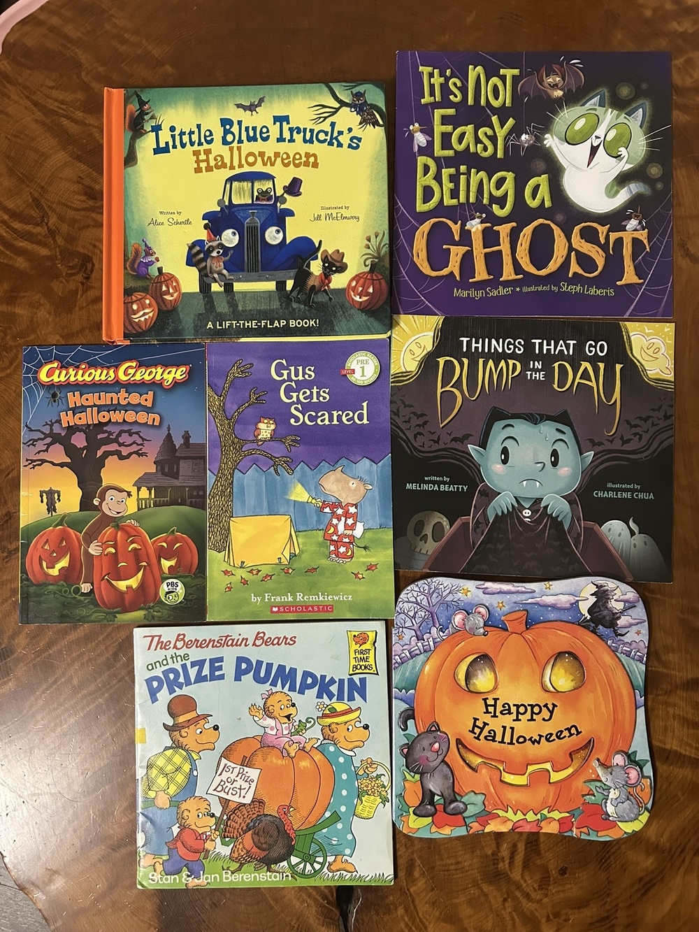 7 Halloween Children?s Books Bundle - Berenstain Bears, Curious George and More